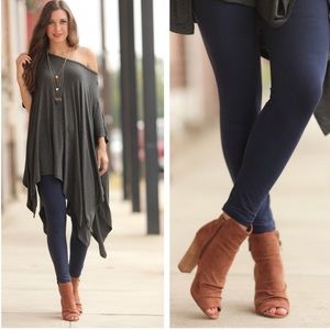 🆕Navy knit Brushed Leggings